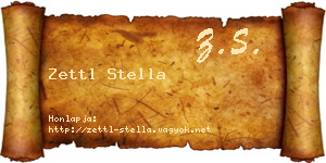 Zettl Stella névjegykártya